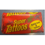 Lot of 10 Super Tattoos - Bubble Gum Tattoo - Retro Lolly