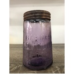 ANTIQUE Barnes Semolina Food Jar - Purple 20 Oz
