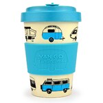 Bamboo Travel Mug - Caravan Hippy Days - 400ml - Van Go Collections