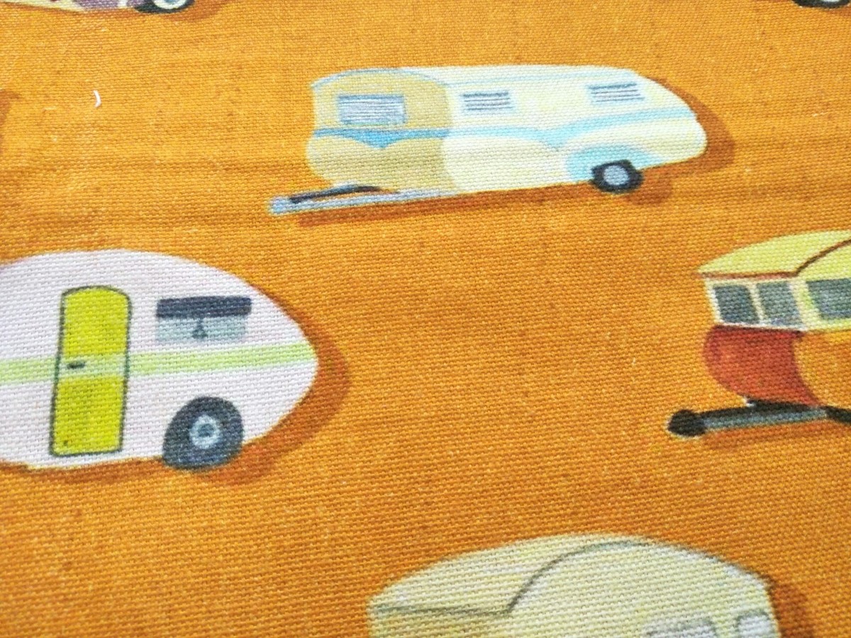 Retro Caravan Cushion Cover Only Orange Retro Lumbar