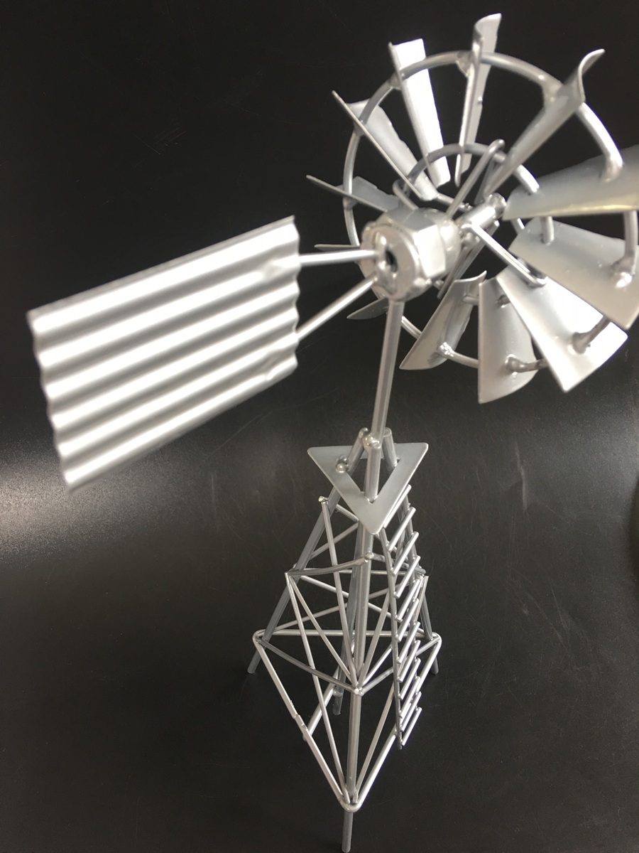 30 cm Silver Finish Decorative Windmill Australian Classic 