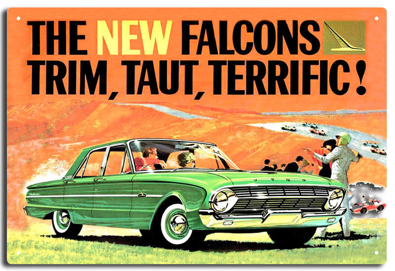  Cartel de chapa de coche XL Ford Falcon - Retro