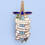 Fighting Invisible Battles Lapel Pin | Jubly-Umph Originals