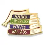 Haiku Limericks Poems Ballads Lapel Pin | Jubly-Umph Originals
