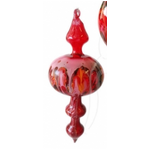 Red Blown Glass Painted Bauble - Made In WA - Double Point 