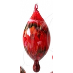 Red Blown Glass Painted Bauble - Made In WA - Round