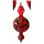 Red Blown Glass Painted Bauble - Made In WA - Bubble Point