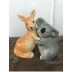 Hugging Kangaroo and Koala Salt and Pepper Shakers
