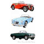 Classic MG Cars Cotton Kitchen Tea Towel