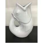 Large GurglePot Gurgle Pot Fish White Jug - 25 cm Tall 