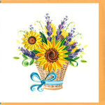 Sunflower Greeting Card -Handmade Quilling - Blank
