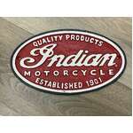 Indian Motorcycle | Oval Cast Iron Sign | 26.5 cm