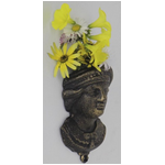 Lady Head Flower Holder - Cast Iron