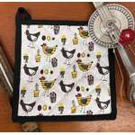 Chicken Pot Holder - Hens & Eggs