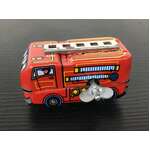 Miniature Fire Truck Wind Up Tin Toy - Collectable Retro