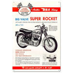 BSA Super Rocket - Retro Tin Sign - 20 x 30 cm