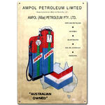 Ampol Petrol - Retro Tin Sign - 20 x 30 cm