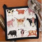 Dairy Cow Pot Holder - Milk & Cow Bells