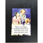 There Are Bigger Problems - Funny Fridge Magnet - Retro Humour 