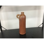 ANTIQUE Salt Glazed Clay Stoneware Bottle w Handle - German Seltzer? - 23 cm Tall 
