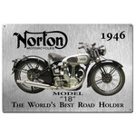 Norton Motorcycles 1946 Model 18 - Retro Tin Sign - Landscape - 20 x 30 cm