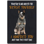 Blue Heeler - Tin Sign - 20 x 30 cm Portrait
