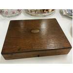 Antique Mappin & Webb Cutlery Box - Wood & Brass - Empty No Key