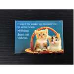 Just Cat Videos - Funny Fridge Magnet - Retro Humour