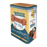 Dog Treat Tin - Clip Top - Retro Style - Nostalgic Art