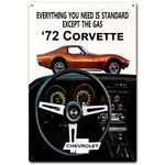 72 Corvette Chevrolet - Retro Tin Sign - 20 x 30 cm