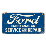Ford Maintenance Service & Repair  - Hanging Tin Sign 20 x 10 cm - Nostalgic Art