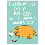 Cat Diet | Cat Greetings Card | Able And Game