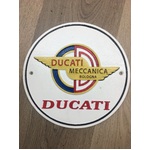 Ducati Sign - Cast Iron - Round - 25 cm Diameter