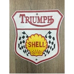 Cast Iron Triumph Shell Shield Sign