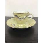 VINTAGE Dragonware Moriage Lithophane Tea Cup & Saucer - Geisha - Lustre Ware 
