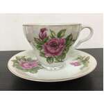 VINTAGE Fine China Tea Cup & Saucer - Japan - Lustreware - Pink Rose 