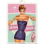 Drama Queen Retro Tin Sign - Vintage Pin-up Style