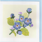 Blue Flowers - Blank Greetings Card - Quilling