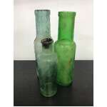 VINTAGE Green Bottles - Lot of 3 