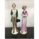 VINTAGE Lady & Gentleman Figurines - Japan - Ceramic 