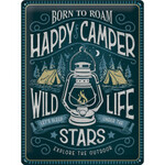 Happy Camper - Large Tin Sign - Nostalgic Art - 30 x 40 cm