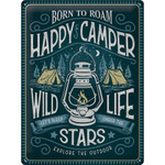 Happy Camper Tin Sign - Nostalgic Art - 30 x 40 cm