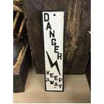 DANGER Keep Away Cast Iron Sign - Reproduction - 29.5 x 7.5 cm