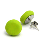 Polymer Stud Earrings - Basic Range - Wasabi Green - On A Whim Designs