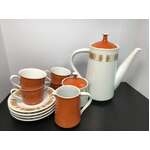 VINTAGE Noritake Tamala Coffee Set for 4 | Pot Jug Sugar Cup & Saucers