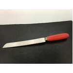 VINTAGE Sheffield Serrated Edge Bread Knife Red Wooden Handle