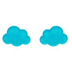 Cloud Glitter Resin Stud Earrings | Erstwilder | Essentials Blue