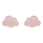 Cloud Glitter Resin Stud Earrings | Erstwilder | Essentials Pink
