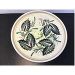 VINTAGE Denby Stoneware Plate | 21 cm | Hand Painted Leaf Motif
