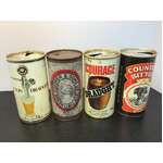 VINTAGE Australian Steel Beer Cans x 4 | Coopers Courage Carlton Country